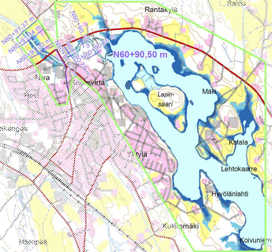 Keskustaajaman alueella uutta hulevesiviemäröintiä tulee rakentaa tarpeen mukaan eri alueille aina, jos alueella saneerataan katuja tai vesi- ja viemäriverkostoja.