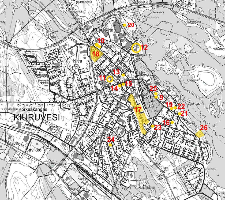 4.1.3 Paikallisesti merkittävät kohteet Paikallisesti merkittävät kohteet perustuvat v. 1989 tehtyyn inventointiin ja myöhemmin tehtyihin päivityksiin. V.