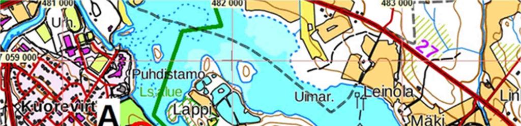 Alueen kaakkoisosassa, Kulmala-Kukkola välinen metsäharjanne: kalliota ja kivikkoa, joitain koekuoppia ylärinteelle ja laelle.