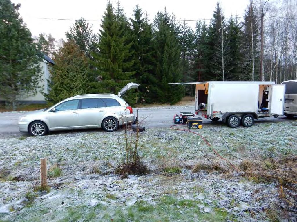 111 kohden lyhenee kaikkien menetelmien tapauksessa jonkin verran, koska esimerkiksi mittauskaapeleiden vetämiseen ja