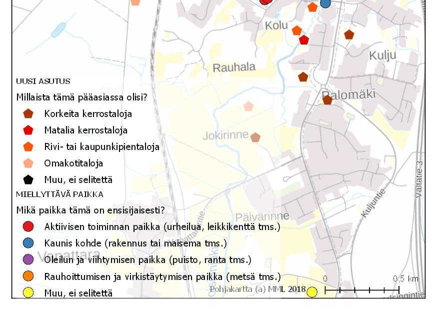 niin kävellen, pyörällä kuin