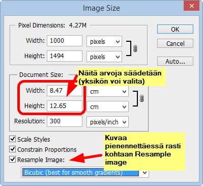 Eija Terävä Hiiden Opisto Photoshop 30.1.2017 Photoshop Perussäädöt 1. Kuvan rajaus 2. Koon muutos: Image Image Size 3. Värisävyjen säätäminen: säätötaso Levels.