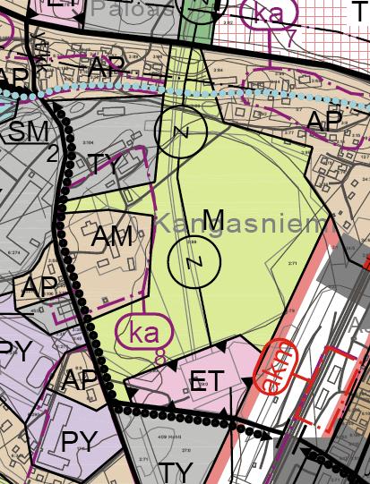 Yleiskaava Alue kuuluu Urjalan keskusta-alueen (Laukeela-Huhti) oikeusvaikutteisen osayleiskaavan alueeseen joka on 14.11.2011 31 hyväksytty ja tullut voimaan 5.1.2012.