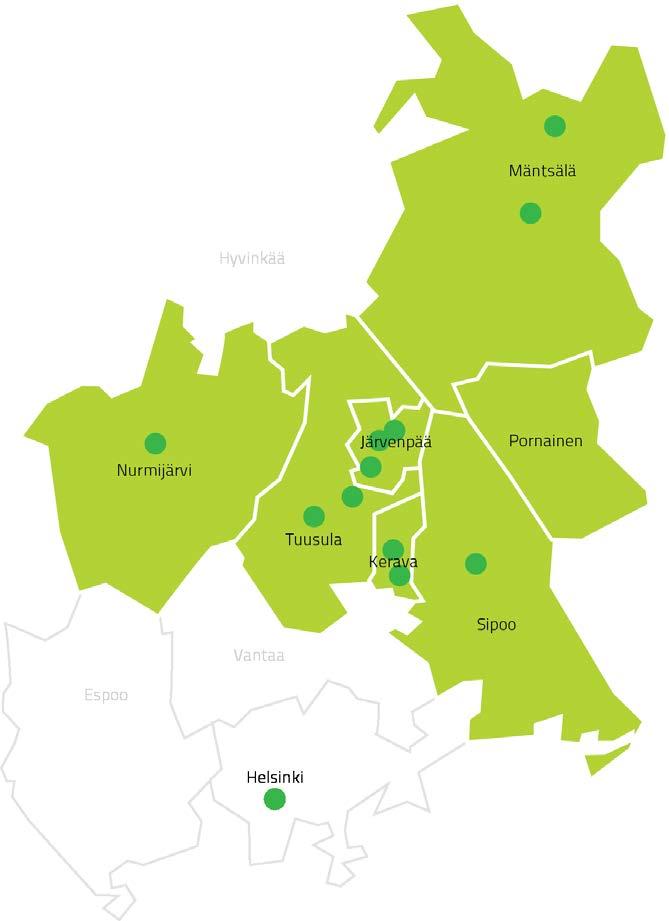Keudan yksiköt Järvenpää Sibeliuksenväylä Wärtsilänkatu
