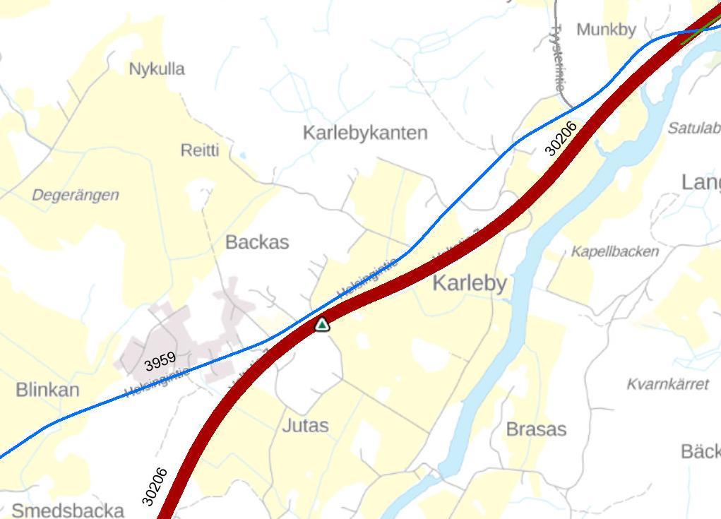 Melumittausraportti 5/8 Maantie 170, Kulloo-Ernestas Muuttuja taasen saadaan kaavasta: = +, jossa on kevyiden ja raskaiden ajoneuvojen määrä tunnissa.