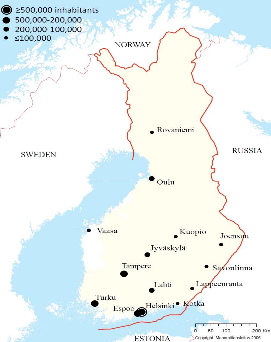 Alueelliset erot alfa-pvp:n esiintyvyydessä Suomessa - 14 jätevedenpuhdistamoa käsittäen 45% Suomen väestöstä - 3 viikon keräysjaksoa (7 näytettä jokaiselta