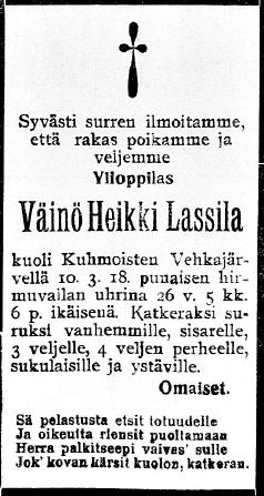 24.10.1858). Ylioppilas Tampereen klassillisesta lyseosta 1914, minkä jälkeen opiskeli lakitiedettä. Oli aika ajoin sanomalehti Hämettären apulaistoimittajana.