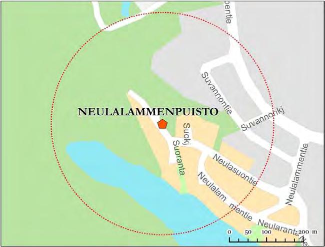 NEULALAMPI NEULALAMMENPUISTO 31 Neulalampi Katuosoite Neulasuontie 23 Rakennusvuosi 2000 2010 Leikkipaikka pientaloalueella päättyvän tien varrella. Yleisilme kulunut.