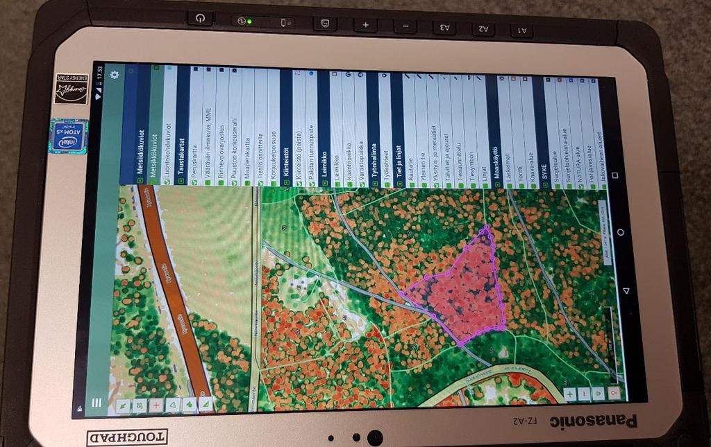 Mobiilityöskentely metsävaratiedon keruu ja päivitys (uudistuu maaliskuussa 2018) TAPIO ForestKIT GO -maastotallenninsovellus tiedonkeruuseen Toimii kaikilla päätelaitteilla Tiedonsiirto