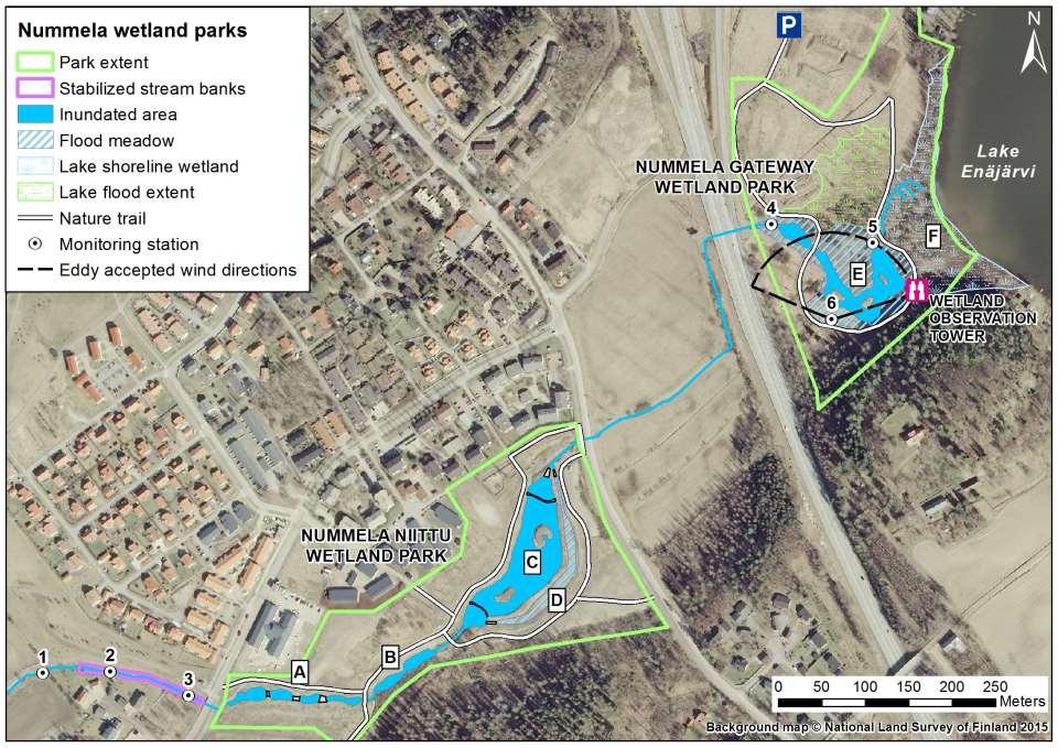 Kosteikko Stations 4 and 5: Wetland s impact on water quality Constructed in 2010 0,1 % of