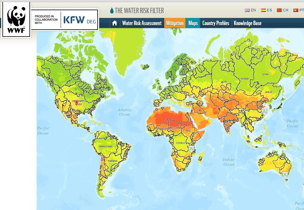 Työkaluja riskienarviointiin WWF Water Risk Filter Työkalu auttaa arvioimaan