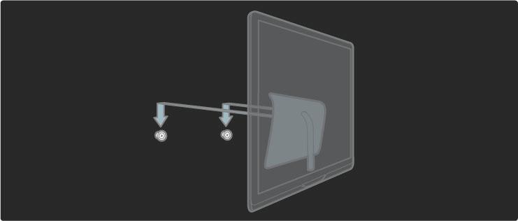 Aseta televisio oikeaan asentoon vetämällä television alaosaa hieman itseäsi kohti ja antamalla sen liukua levyjen