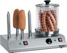 2 merkkivaloa Hot-Dog Makkaran lämmittimet No A120407 ruostumaton teräs säätö