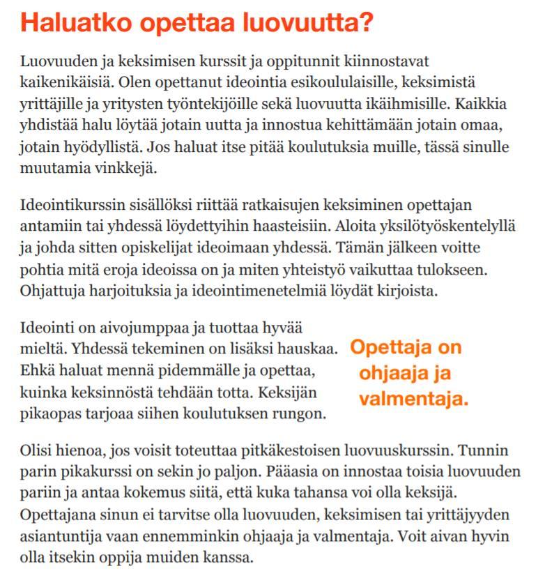 Verkko-oppimateriaalin valmistumisesta on tiedotettu Puulan seutuopiston opettajille.