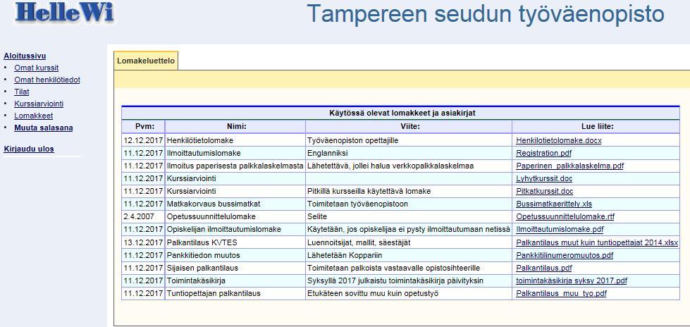 Muuta salasana * voit käydä itse