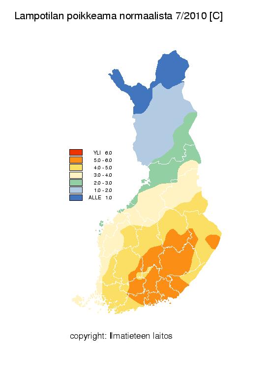 Hellepäivät Suomessa 2010 Toukokuu 9 kpl Kesäkuu 5 Heinäkuu 30 Elokuu