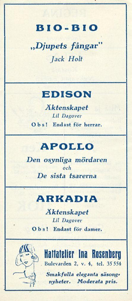 810-810 Djupeis fångar" Jack Holt EDISON Äktenskapet Lil Dagover Obsl Endast för herrar.