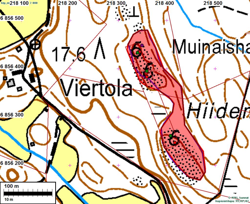 14 Uusi muinaisjäännösrajausehdotus on punaisella,