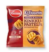 Paino: 360 g (8 x 45 g) E: 8 ps, lavalla 32 ltk Säilyvyysaika: 10 kk Tuotenumero: 6237 Rukiinen Cocktailpiirakka Rapsakka