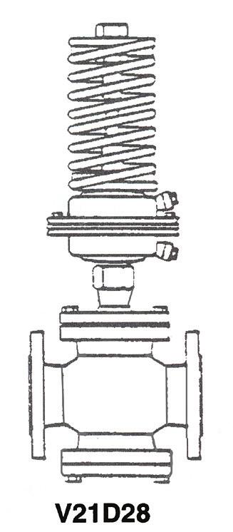 PAINEENALENNUSVENTTIILIT, Danfoss (IWKA) LVI nro4132406-10 AVD (V73D500) kierre- tai hitsattavin yhtein ja laipoin, PN25, 150 C Painekevennetty yksi-istukkainen läpivirtausventtiili vedelle,