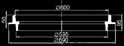 500 mm kannelle 5 65,50 33 8 0 SF60 D 50 mm/kehys 600 mm