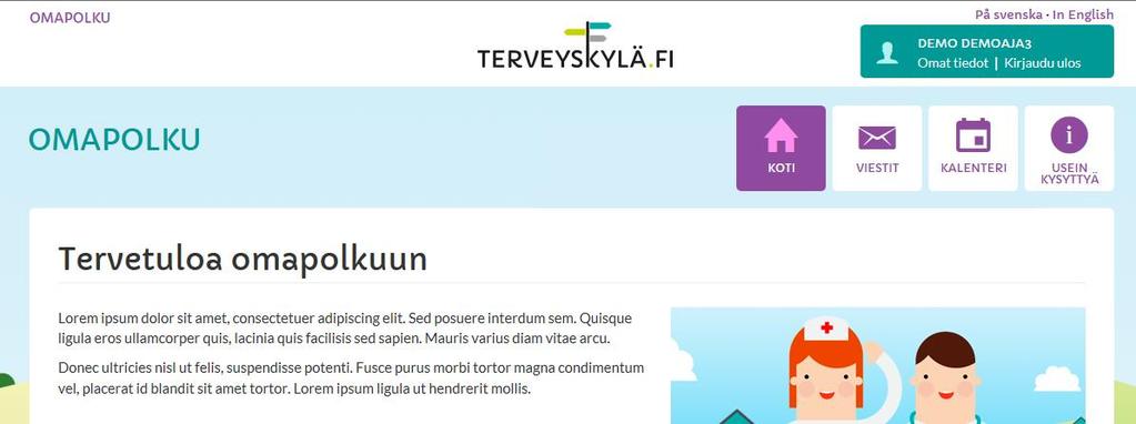 Terveyskylä.fi Omapolku miltä se näyttää?