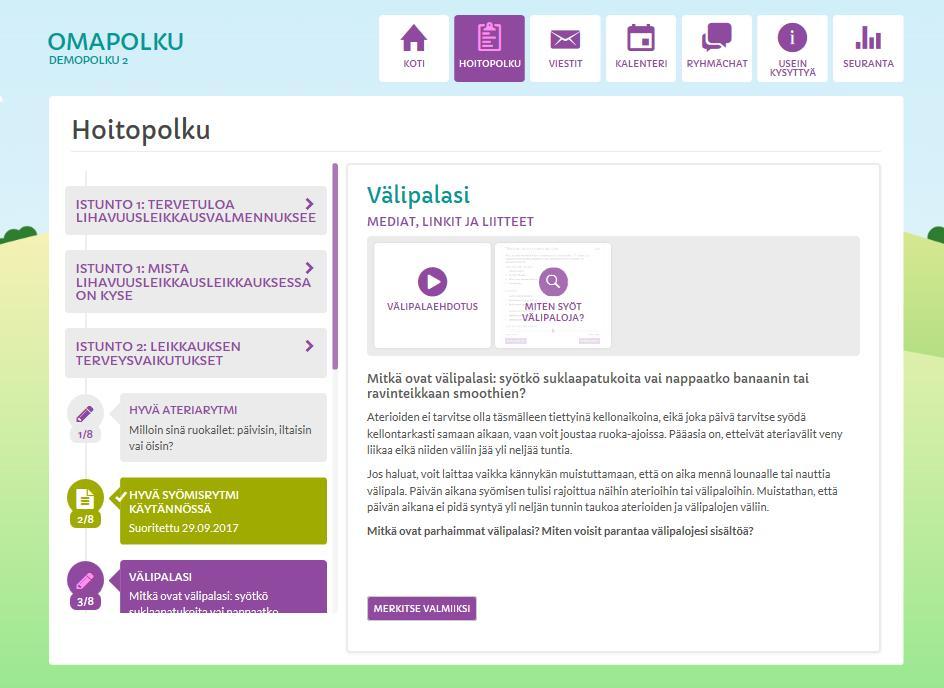 Terveyskylä.fi Omapolku miltä se näyttää?