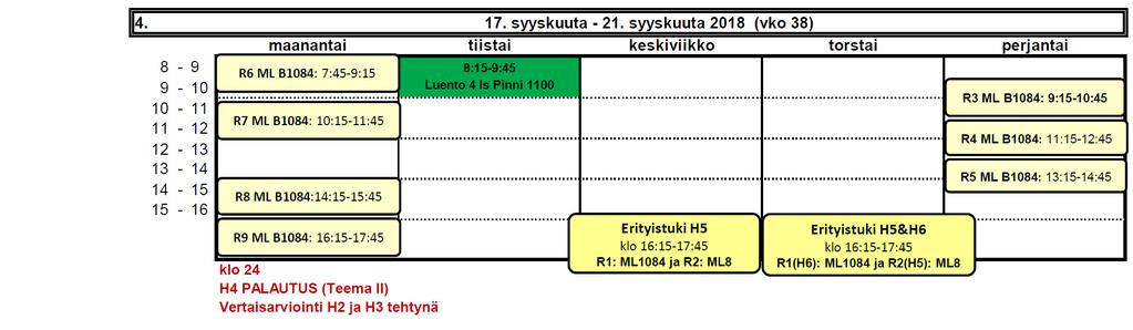 ENSI VIIKKO o Teeman ensimmäisen harjoituksen palautus ja vertaisarviointien H2 ja H3 tekeminen jos