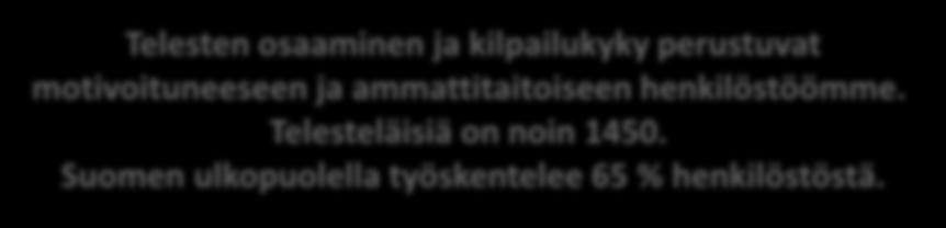 motivoituneeseen ja ammattitaitoiseen henkilöstöömme.