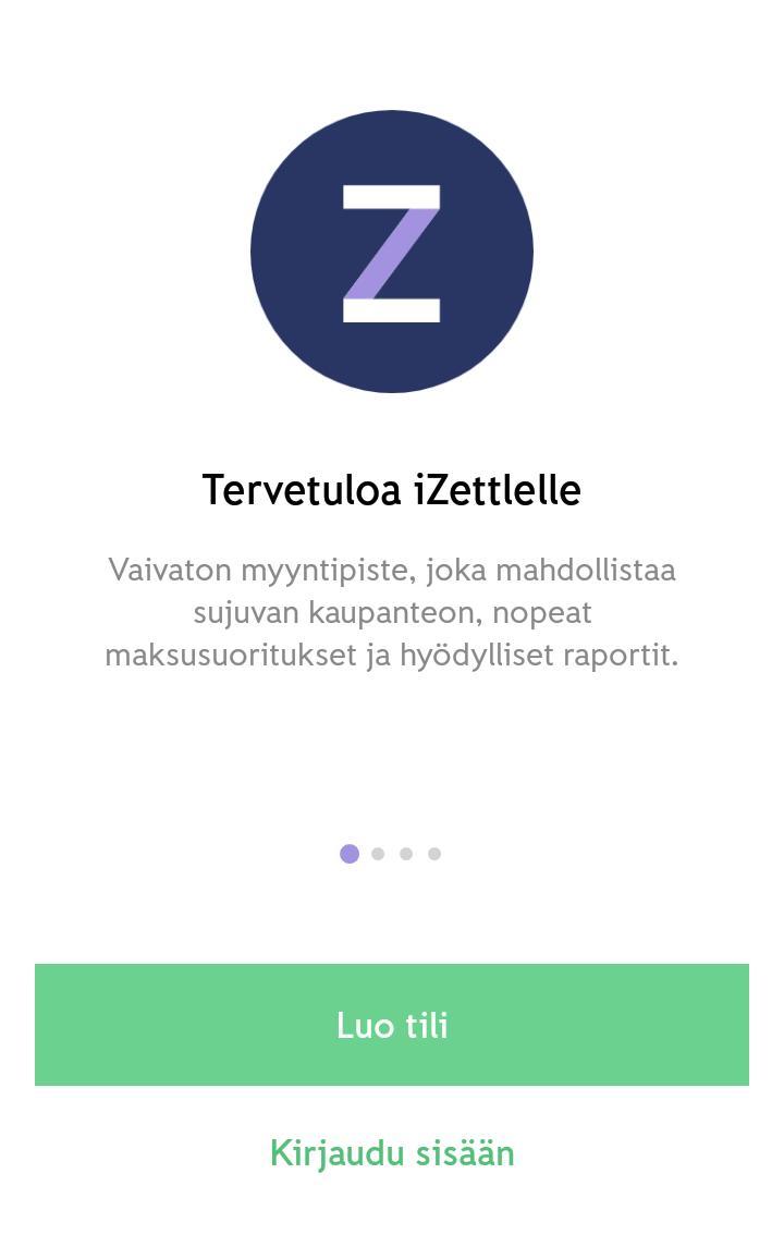 Laitteen kytkentä mobiililaitteeseen Kirjaudu