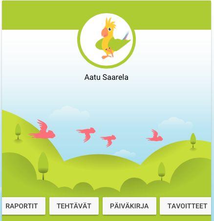 Huoltajan käyttöliittymä Huoltaja voi nähdä käyttöliittymästään huollettavansa raportit, tehtävälistat,
