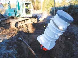 Grundfos Säiliön asennus maanvaraisesti Pumppaamo kannattaa yleensä asentaa rakennuksen läheisyyteen.
