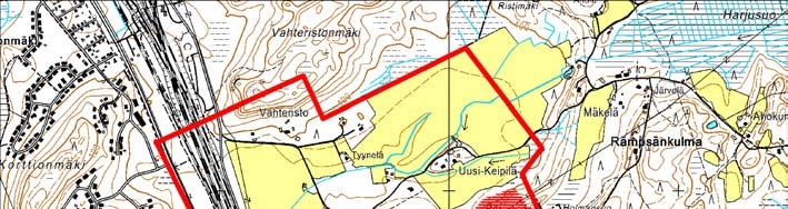 Kuva 12. Etelä-Vahteriston ja Pohjois-Monnin alueen linnustonkannalta arvokkaimmiksi arvioidut alueet.