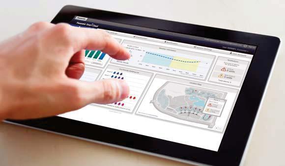 UUTTA / VRF-JÄRJESTELMÄT Panasonic AC Smart Cloud Panasonic AC Smart Cloud antaa mahdollisuuden hallita kaikkien toimitilojesi sisäilmaa ja säästää energiakulujasi.