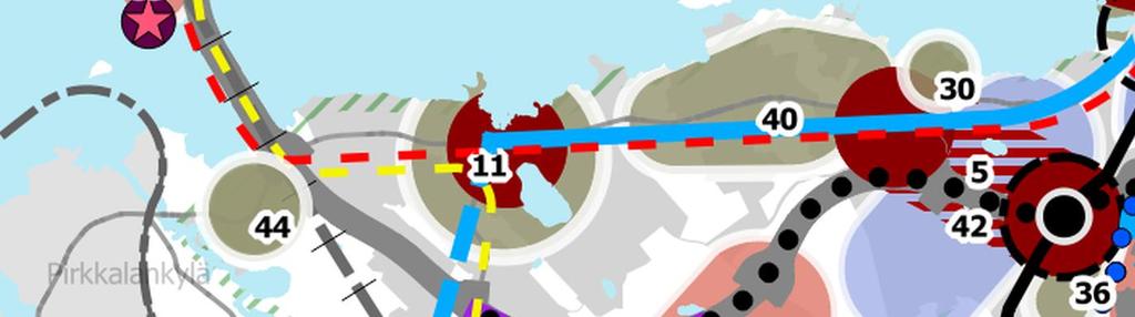 Voimassa olevat asemakaavat. Tampereen kaupunkiseudun suunnittelu - rakennesuunnitelma 2040 Ote rakennesuunnitelmasta. Pirkkalan keskusta on kohde 11. Maanomistus Alueen pinta-ala on yhteensä n.