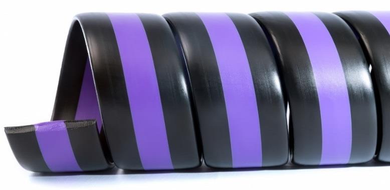 Safe-Spiraali DUO valmistetaan kaksoisekstruusiolla ja voit valita haluamasi värin mustan pariksi (minimitilaus 600m per väriyhdistelmä).