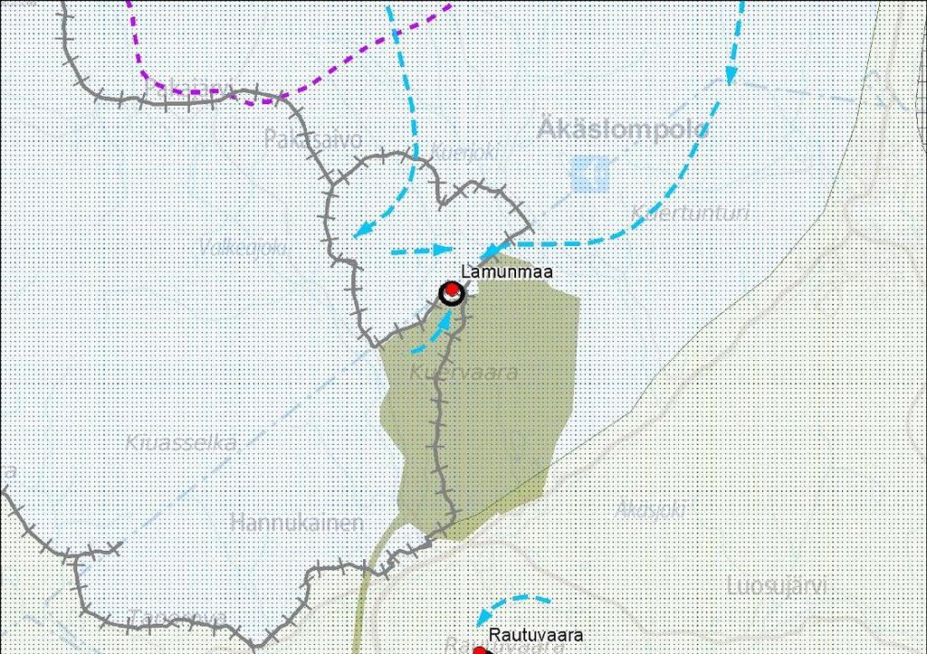 Asemakaavoitettavalle alueelle ei sijoitu poroerotuspaikkoja.