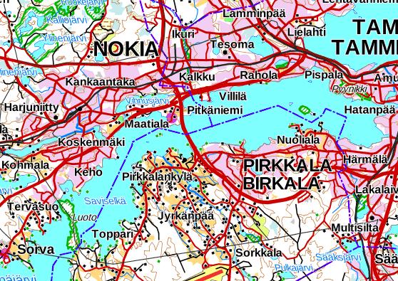 TYÖN TAUSTAA Selvityksen kohteena oleva noin 4,3 hehtaarin alue sijaitsee Nokialla Alhoniityn kaupunginosassa, kaupungin keskustasta luoteeseen.