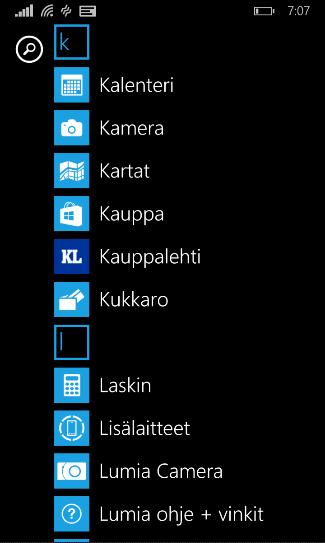 lukitus. Valitse sovellusvalikosta Kauppa (Kuva 24).