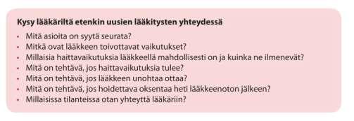 KYSY LÄÄKÄRILTÄ ETENKIN UUSIEN