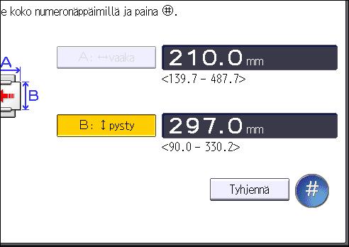 Paperin lisääminen 6. Paina [OK]. 7. Paina [Käyttäjän työkalut] ( ), joka on näytön oikeassa yläkulmassa. 8. Paina [Pääsivu] ( ), joka on alhaalla näytön keskellä.