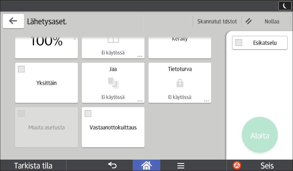 Kunkin sovelluksen käyttö Nro Kuvake Kuvaus 12 13 14 15 16 17 Paina alkuperäisen skannauksen suurennussuhteen määrittämiseksi.