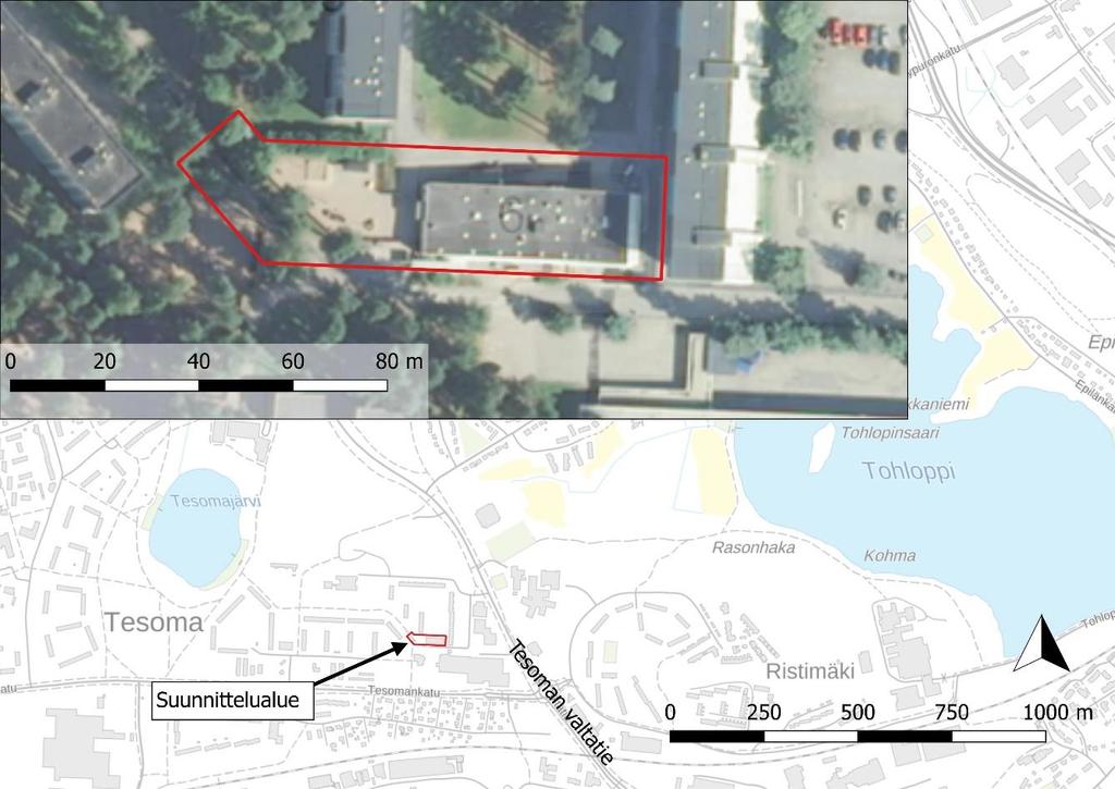 Raportti 2/7 1 Johdanto Työn tarkoituksena oli laatia hulevesisuunnitelma tontille, joka sijoittuu asemakaavan nro 8538 muutosalueelle.