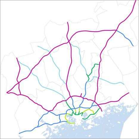 Ydinalueen lähestymisjaksoilla ja kaupunkimaisena kehitettävillä jaksoilla valtaosa liikenteestä on alle 30 km:n pituista.