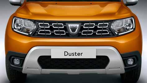 Dusterin etusäleikkö on huomiota herättävä, ja auton valoisa ilme ja muotoilu kääntävät myös katseet.