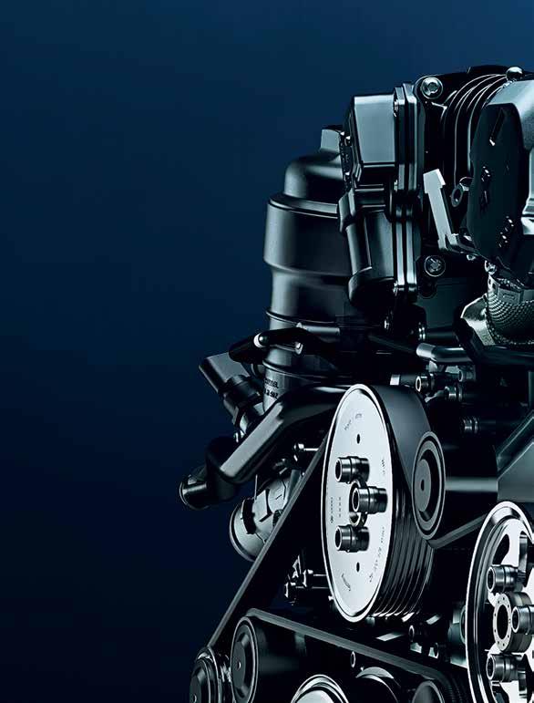Ylivoimaista suorituskykyä: Jopa 190 kw:n tehoinen 6-sylinterinen turbo dieselmoottori, jonka iskutilavuus