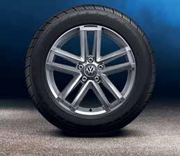 Rengas 205 R 16. Saatavissa myös rengas 245/70 R 16. TL 02 K evytmetallivanne Korama 6,5 J x 16, hopea. Rengas 245/70 R 16.