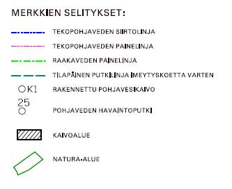 Tekopohjaveden siirto- ja painelinja on osoitettu