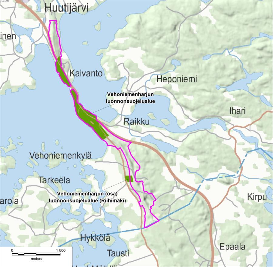 FCG Suunnittelu ja tekniikka Oy Natura-arvioinnin täydennys 47 (132) 6 KEISARINHARJU - VEHONIEMENHARJUN NATURA-ALUE 6.