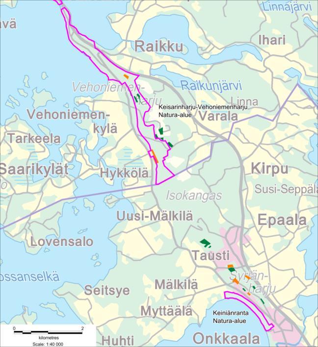 FCG Suunnittelu ja tekniikka Oy Natura-arvioinnin täydennys 1 (132) TAVASE OY VEHONIEMEN-ISOKANKAAN HARJUALUEEN TEKOPOHJAVESILAITOKSEN YLEISSUUNNITELMA NATURA-ARVIOINNIN TÄYDENNYS 1 JOHDANTO 1.